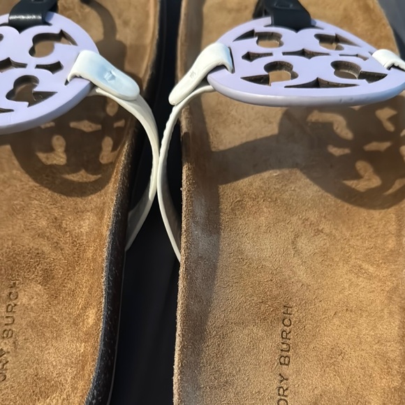 NWOT- Tory Burch Miller cloud sandal- lavender/black/ivory - Picture 5 of 6